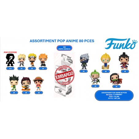 ASSORTIMENT POP ANIME 80 PCES
