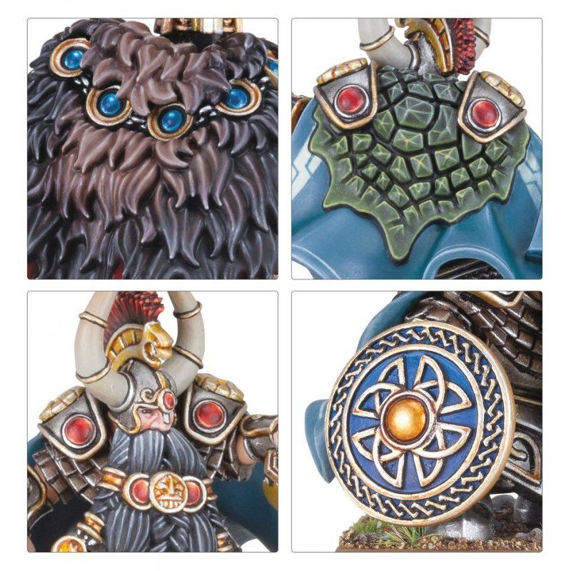 Warhammer ToW - Dwarfen Mountain Holds Dwarf Lord With ShildBearers