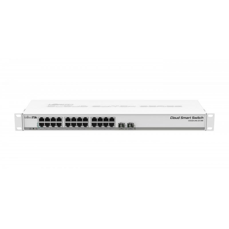 Mikrotik CSS326-24G-2S RM network switch Managed Gigabit Ethernet (10/100/1000) Power over Ethernet (PoE) 1U White