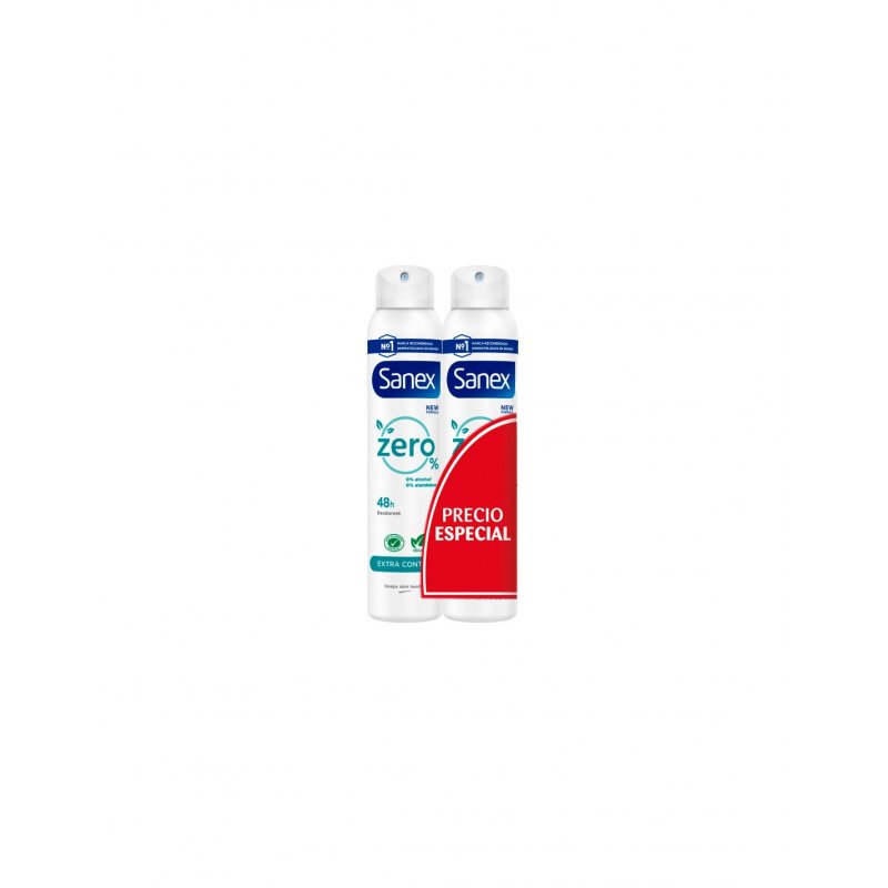 SANEX DEO SPRAY ZERO EXTRA CONTROL 200 ML DUPLO