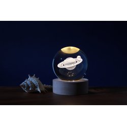 iTotal - Crystal Ball Lamp large - Saturn (XL2714A)