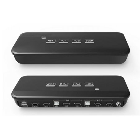 Switch KVM 2x1 Dual HDMI 4k@60Hz / USB 2.0