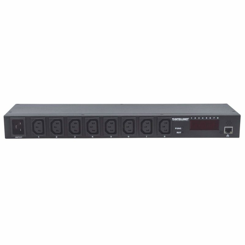 Intellinet 19 Intelligent 8-Port PDU 19 Rackmountable C13 Intelligent Power Distribution Unit Monitors Power 