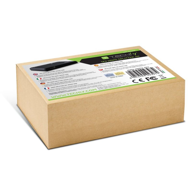 Techly IDATA HDMI2-4K2 répartiteur vidéo HDMI 2x HDMI