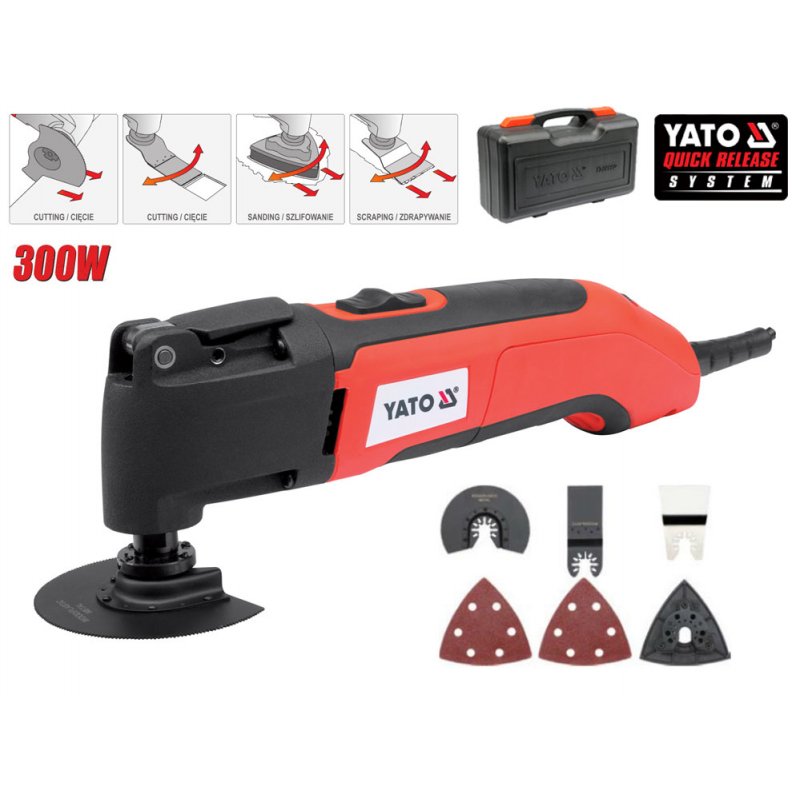 Yato YT-82220 power multi-tool 300 W 22000 RPM Black Red