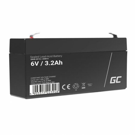 Green Cell AGM14 Batterie de l'onduleur Sealed Lead Acid (VRLA) 6 V 3,2 Ah