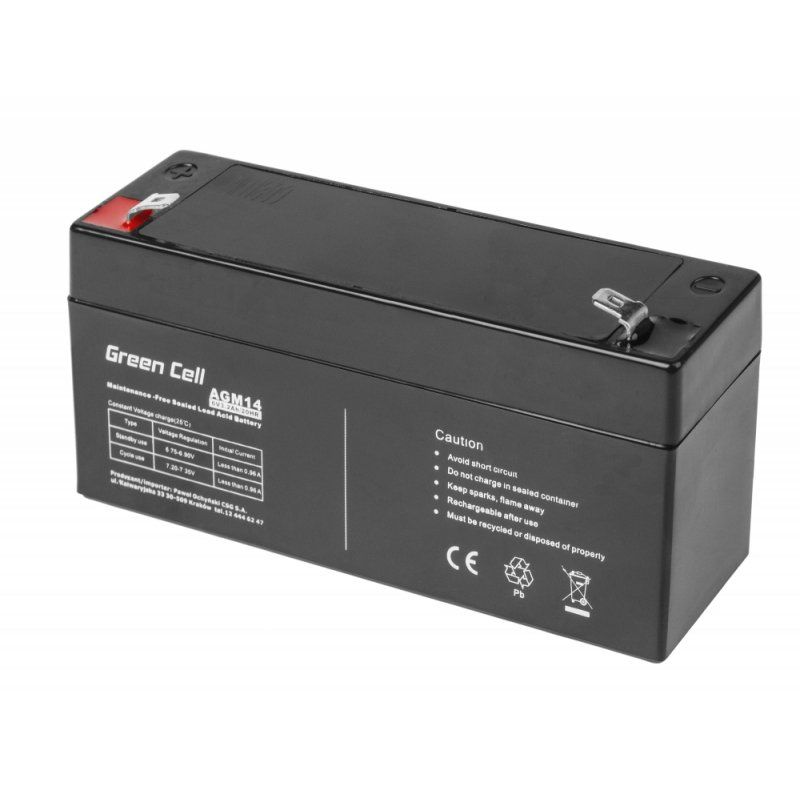 Green Cell AGM14 Batterie de l'onduleur Sealed Lead Acid (VRLA) 6 V 3,2 Ah