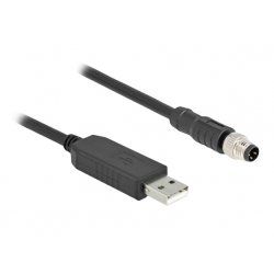 DeLOCK 64258 câble de capteur et d'actionneur 1,8 m M8 USB 2.0 Type-A Noir
