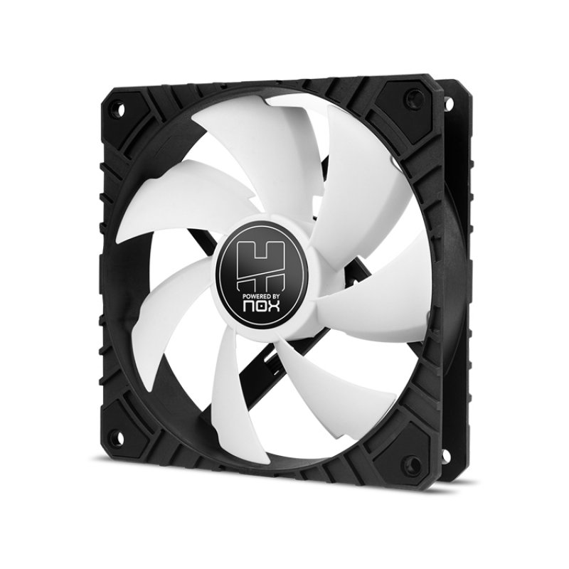 NOX H-FAN PRO Computer case 12 cm Black, White