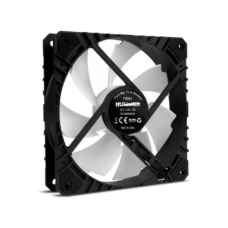 NOX H-FAN PRO Computer case 12 cm Black, White