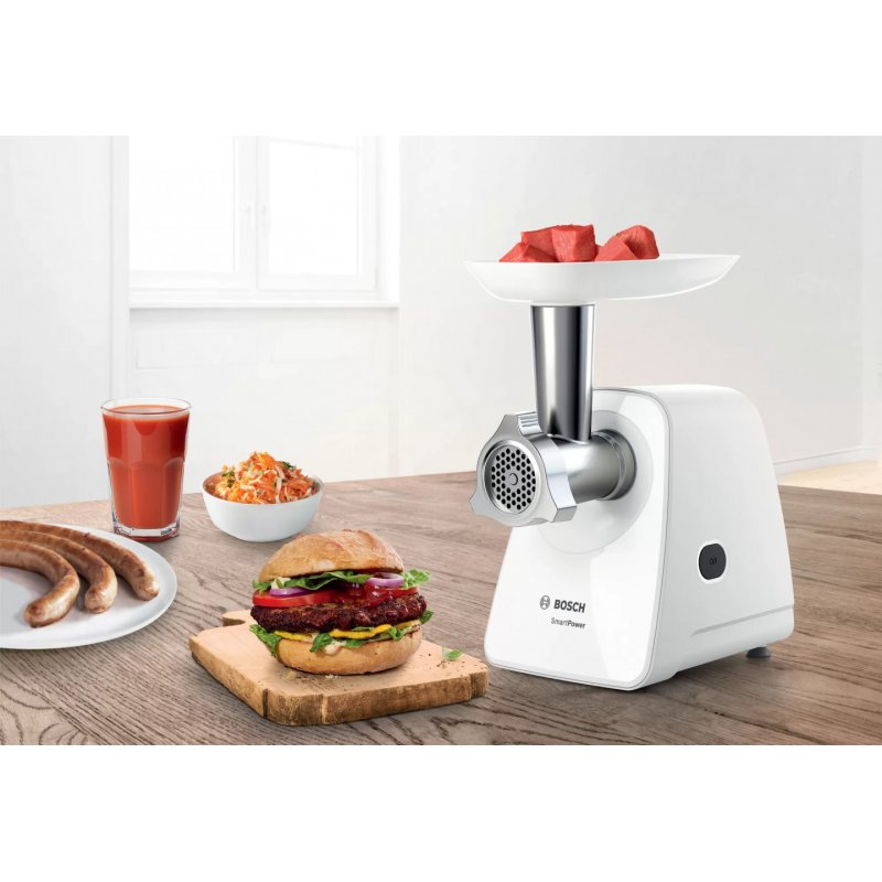 Bosch MFW2520W mincer 1500 W Stainless steel White