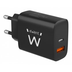 Ewent EW1319 chargeur d'appareils mobiles Universel Noir Secteur Charge rapide Intérieure