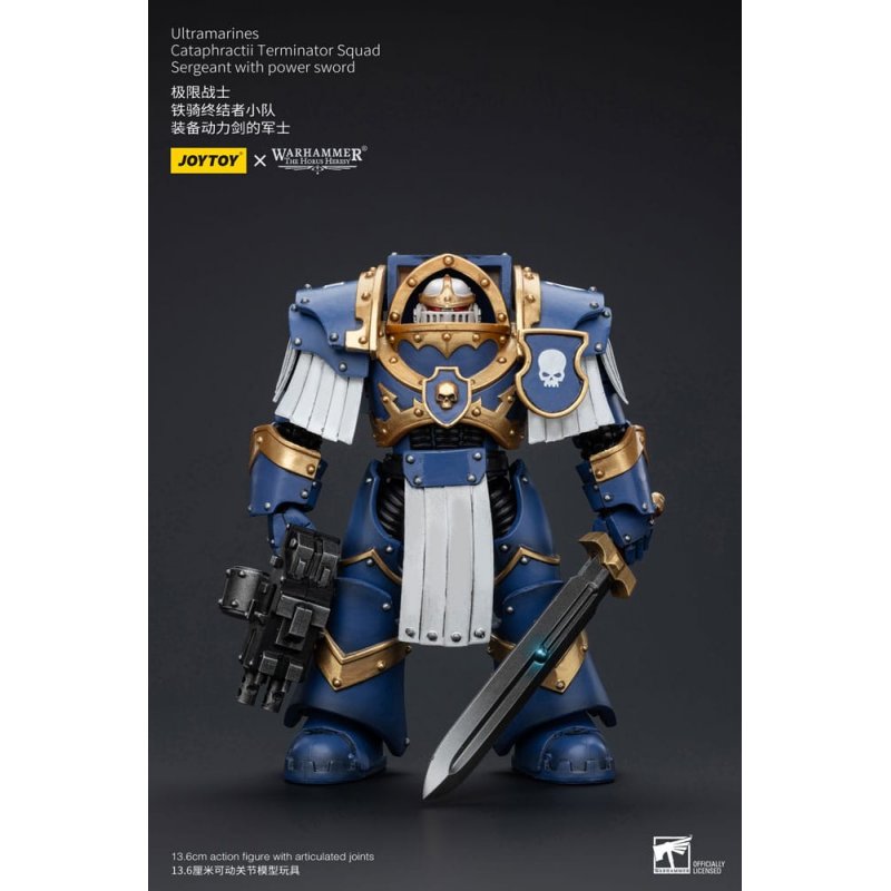 Warhammer The Horus Heresy figurine 1/18 Ultramarines Cataphractii Terminator Squad Sergeant with Power Sword 14 cm