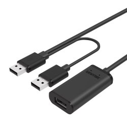 UNITEK Y-278 câble USB USB 2.0 10 m 2 x USB A USB A Noir