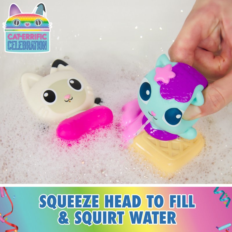 Gabby's Dollhouse Gabby Cat Bath Squirters Jouet de bain qui arrose Multicolore