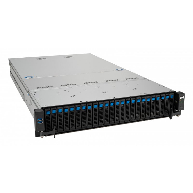 Platforma Asus Rack (2U) RS520A-E12-RS24U AMD Epyc 9004 (16x NVMe 8x SATA/SAS 2xM.2 2xGPU 2x10Gbe IPMI 1 1 1600W)