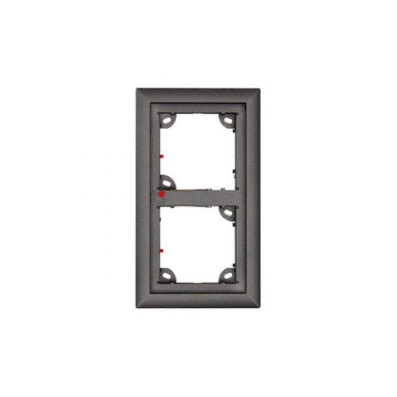 DOUBLE ON-WALL-HOUSING, DARK GREY