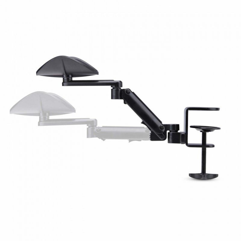 StarTech.com Adjustable Arm Rest for Office Desk, Ergonomic Arm/Elbow Support, 360-Degree Rotation, Clamp-On/No Drill
