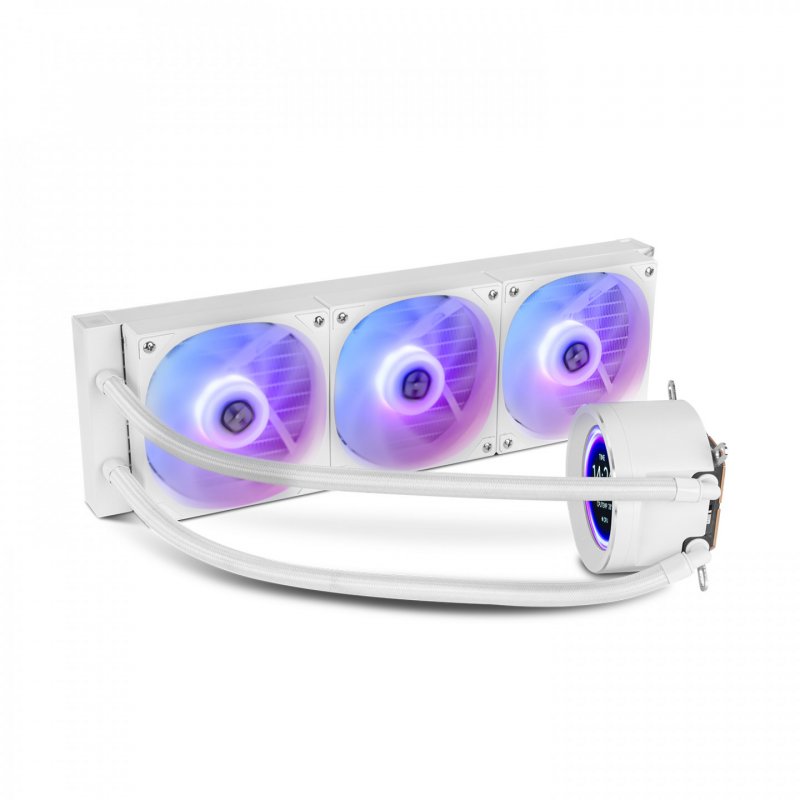 NOX X-360 LCD Processeur Refroidisseur d'air 12 cm Blanc 1 pièce(s)