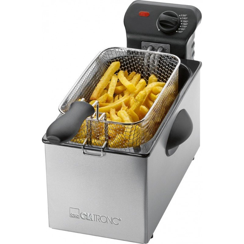 Clatronic FR 3586 Fryer 3 L Silver Stainless steel Stand-alone 2000 W