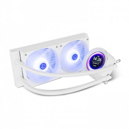 NOX X-240 LCD Processeur Refroidisseur d'air 12 cm Blanc 1 pièce(s)