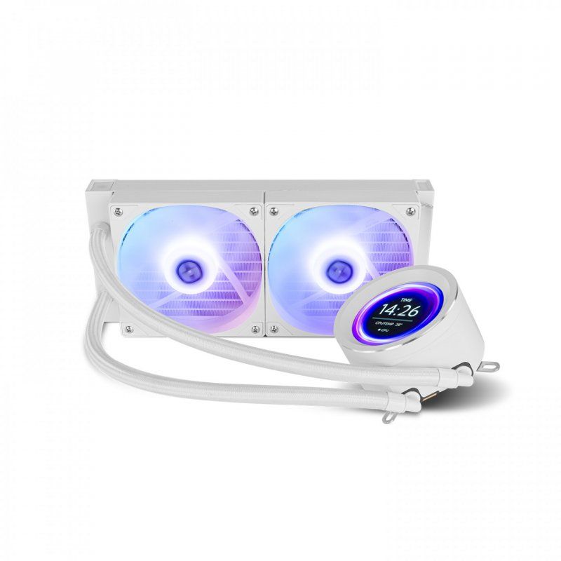 NOX X-240 LCD Processeur Refroidisseur d'air 12 cm Blanc 1 pièce(s)