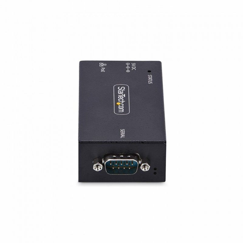 StarTech.com 1-Port Serial to Ethernet Adapter, 802.3af PoE IP Serial Device Server For Remote RS232 Devices, Wall/DIN