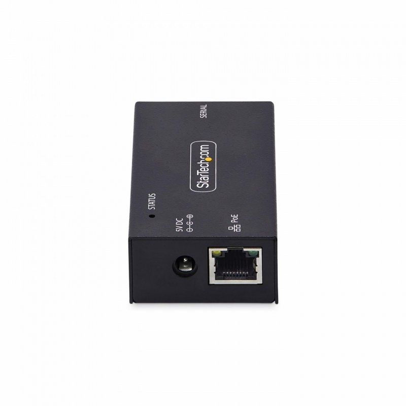 StarTech.com 1-Port Serial to Ethernet Adapter, 802.3af PoE IP Serial Device Server For Remote RS232 Devices, Wall/DIN