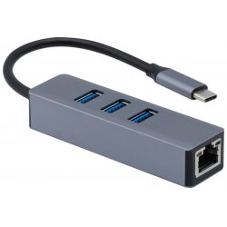 44 in 1 USB-C to 3xUSB-A 3,0 RJ45 Gigabit PXE