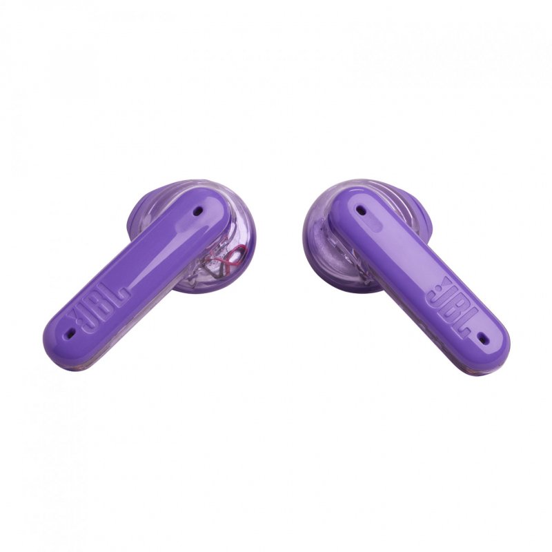 JBL Tune Flex Ghost Edition Casque True Wireless Stereo (TWS) Ecouteurs Appels/Musique Bluetooth Violet, Translucide