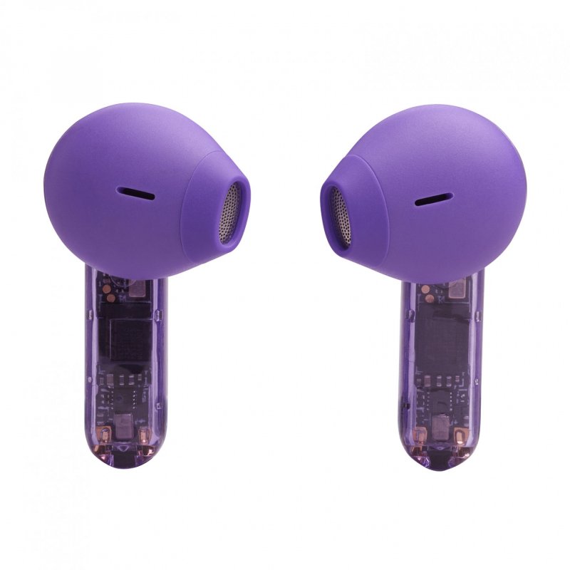 JBL Tune Flex Ghost Edition Casque True Wireless Stereo (TWS) Ecouteurs Appels/Musique Bluetooth Violet, Translucide