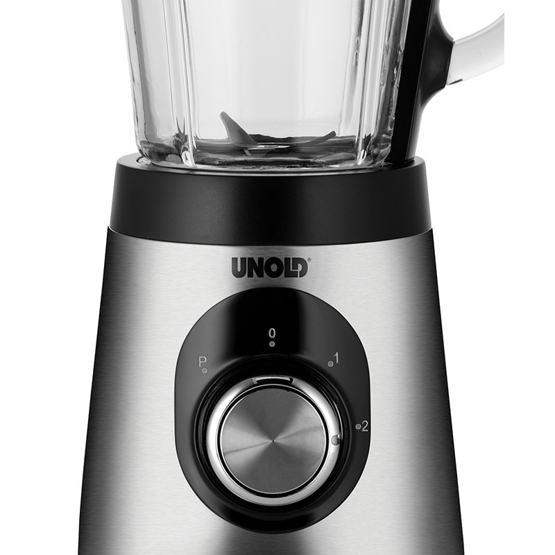 Unold Edel 1,5 L Mélangeur de table 500 W Noir, Acier inoxydable, Transparent