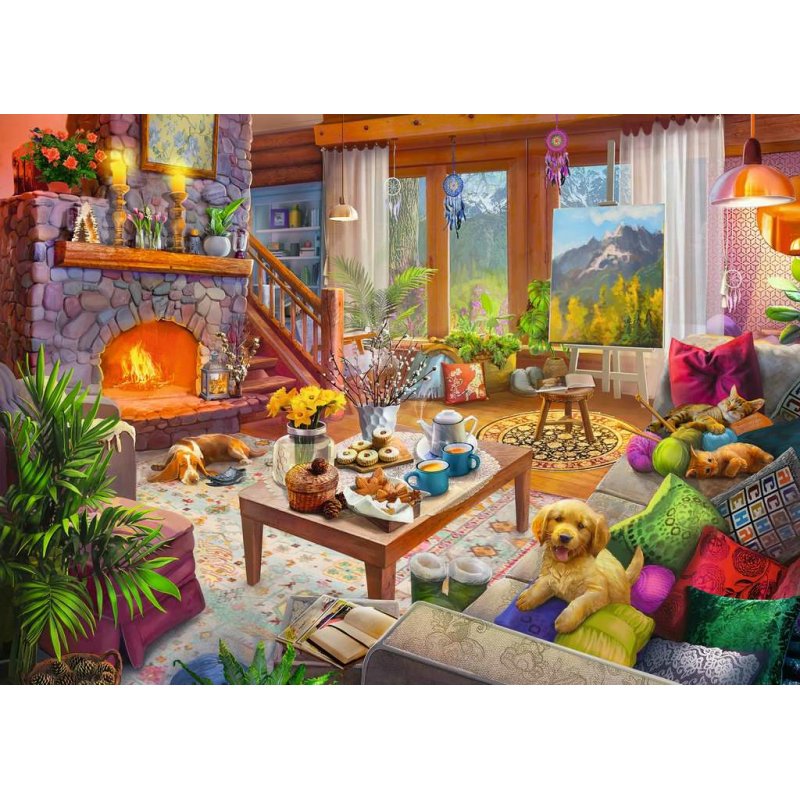 Ravensburger - Puzzle Cozy Cabin 1000p (12000293)