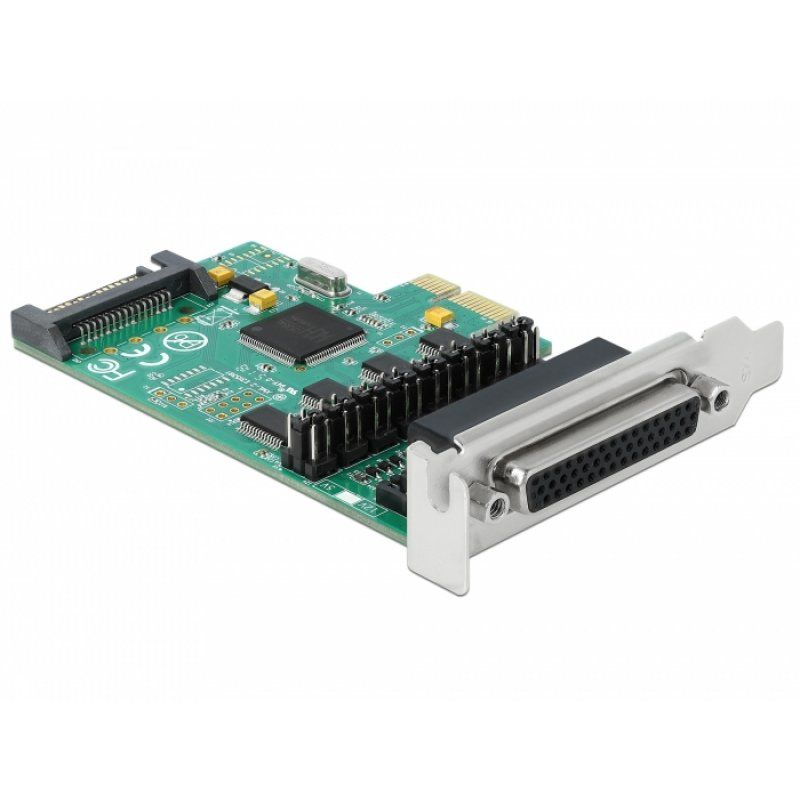 PCIe x1 Karte auf 4 x Seriell RS-232 mit 5V oder 12V (SATA-Stromanschluss)