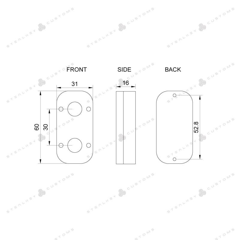 Stealkey Customs CubeTube 60mm - Acryl