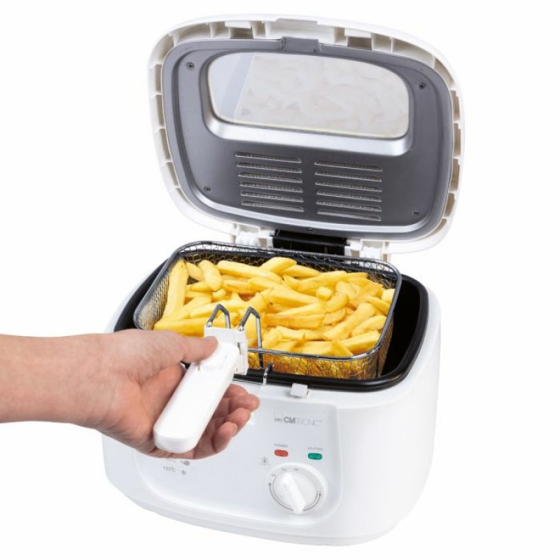 Clatronic FR 3771 Unique 2,5 L 1800 W Friteuse Blanc