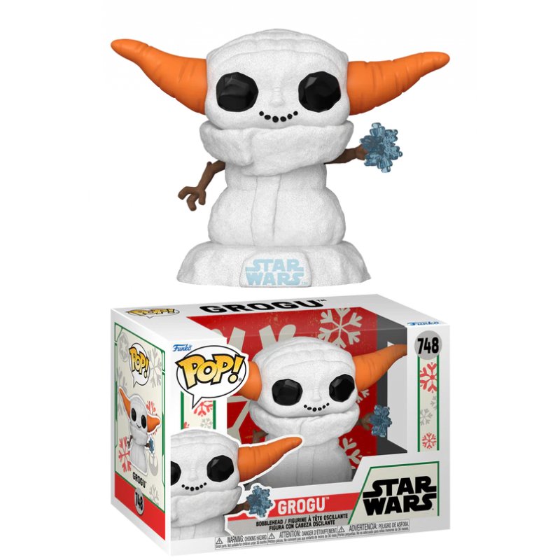 MANDALORIAN HOLIDAY - POP Star Wars N° 748 - Grogu (Bonhomme de neige)