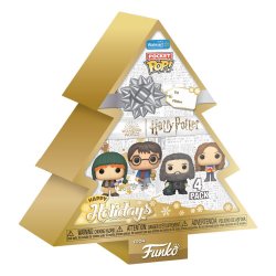 Harry Potter Holiday 2024 pack 4 porte-clés Pocket POP! Vinyl Tree Holiday Box 4 cm