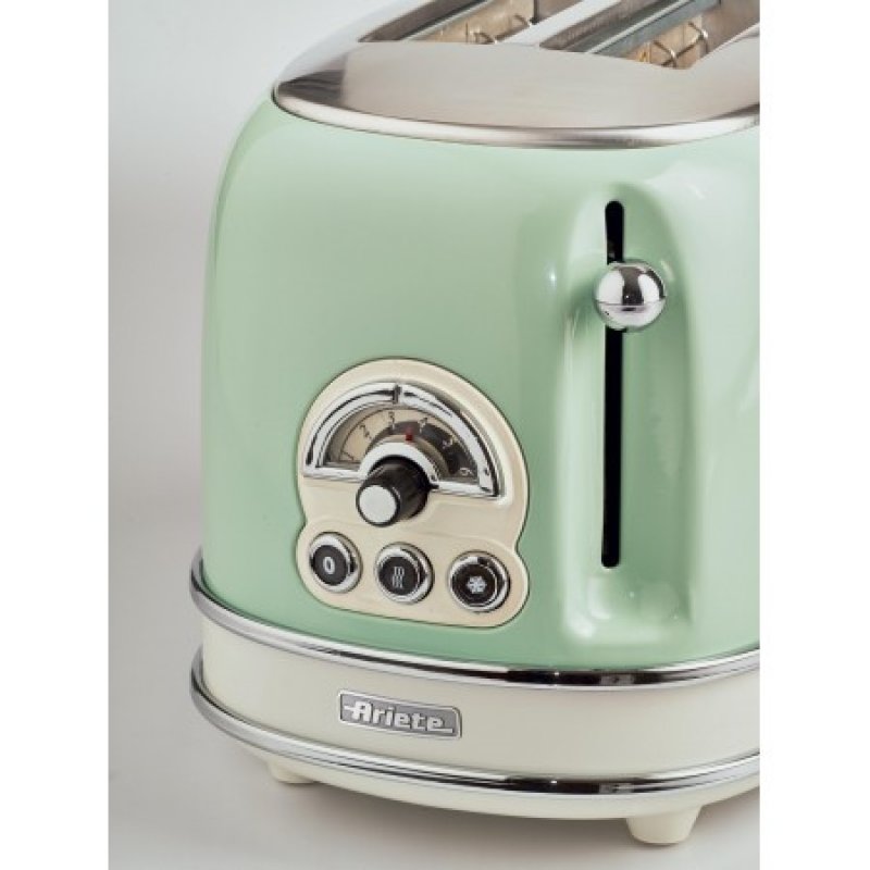 Vintage Toaster 155 (hellgrün, 810 Watt, für 2 Scheiben Toast)
