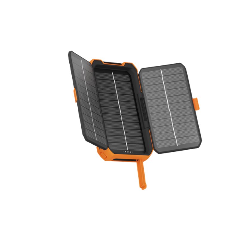 RUGGED SOLAR POWERBANK 10.000 BLACK ORANGE