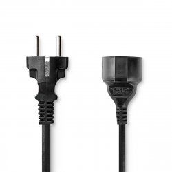 Nedis CEGL10200BK50 power cable Black 5 m CEE7/7