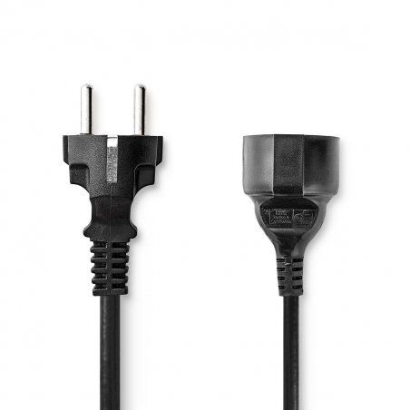 Nedis CEGL10200BK50 power cable Black 5 m CEE7/7