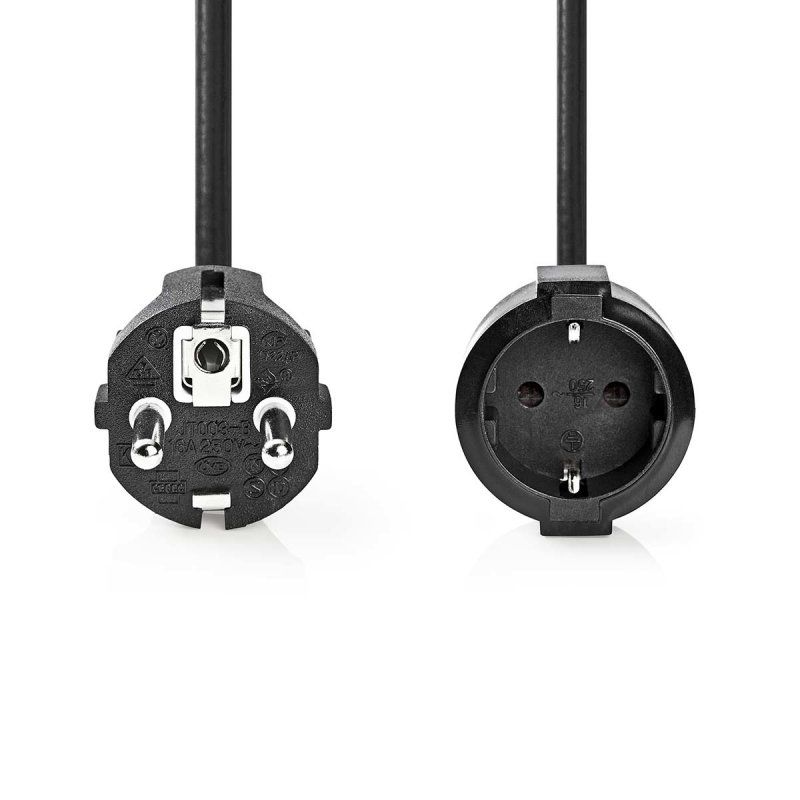 Nedis CEGL10200BK50 power cable Black 5 m CEE7/7