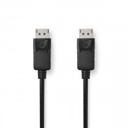 Nedis Displayport-Kabel | DisplayPort Stecker | DisplayPort - 8K@60Hz | Vernickelt | 3.00 m | Rund | PVC | Schwarz | Box