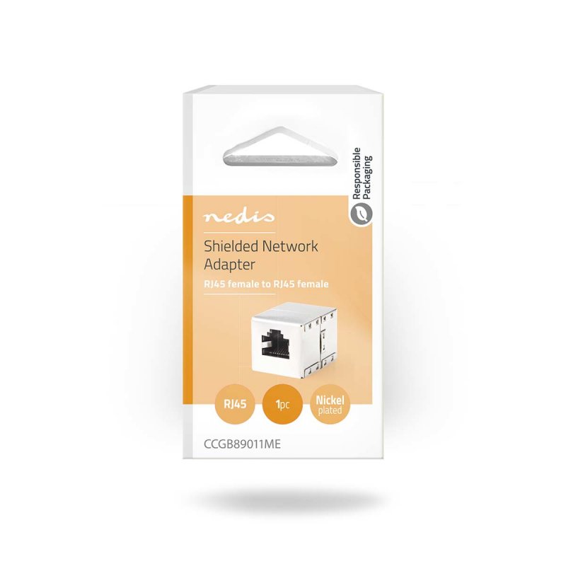 Nedis Netzwerkkoppler | CAT5e / CAT6 | Geschirmt | RJ45 Buchse - RJ45 Buchse | Gerade | Metall | Box