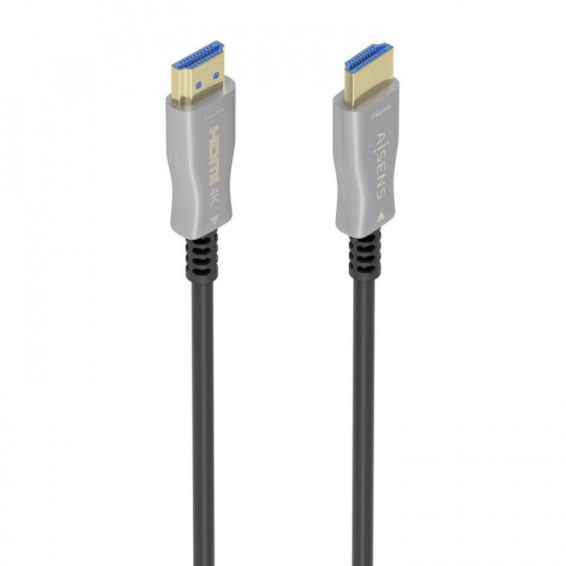 AISENS HDMI Cable V2.0 AOC Premium High Speed / HEC 4K@60Hz 18Gbps, A/MA/M, Black, 10 m