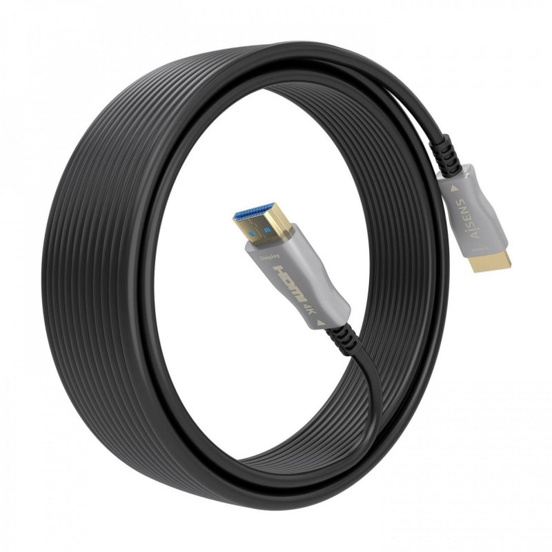 CABLE HDMI AISENS V2.0 OPTICO ACTIVO AOC 4K60HZ 18GBPS A/M-A/M 10M NEGRO