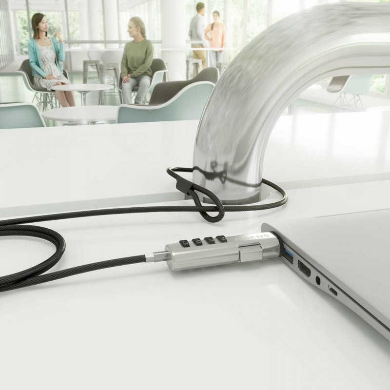 CABLE SEGURIDAD AISENS TIPO NANO CERRADURA COMBINACION 1.5M