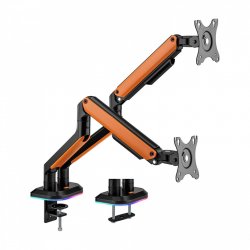 AISENS DT32TSR-251 support d'écran plat pour bureau 81,3 cm (32") Noir, Orange