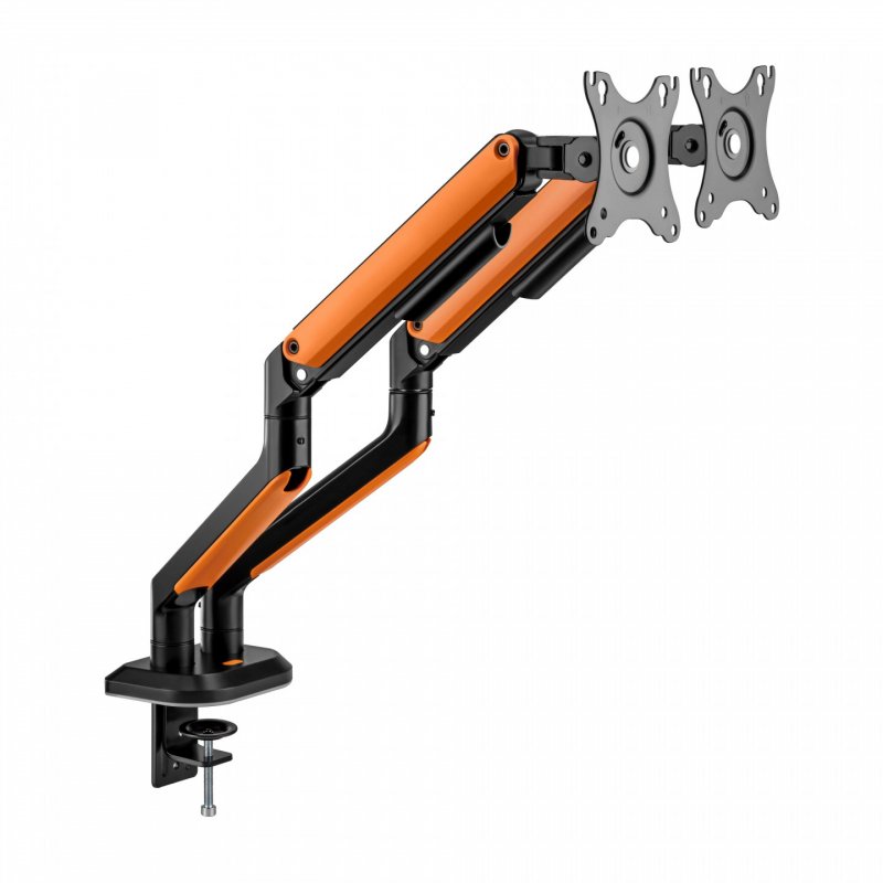 AISENS RGB Gaming Table Stand with rotating and tilting counterweight for Monitor/TV 9Kg (3 Pivots, 2 Arms) from 17-32,